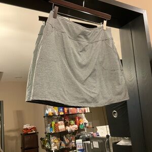 (Sue) B1G1 Striped Black and White Women's Skirt